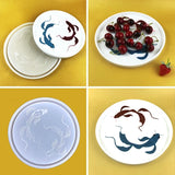 Small Koi Round-Shaped Jewelry Dish Silicone Coaster Mold