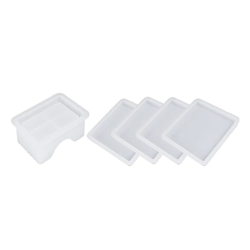Silicone Coaster Molds Kit Epoxy Resin Coaster Mold DIY Crystal Epoxy Mould