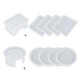 Silicone Coaster Molds Kit for Resin Casting DIY Crafts