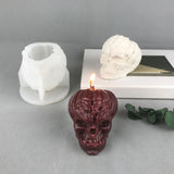 Halloween Skull Shape Soap Candle Mould Dessert Mold D0LC