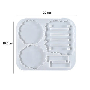 Silicone Crystal Epoxy Resin Mold Wave Coaster Mat Casting Mould Crafts