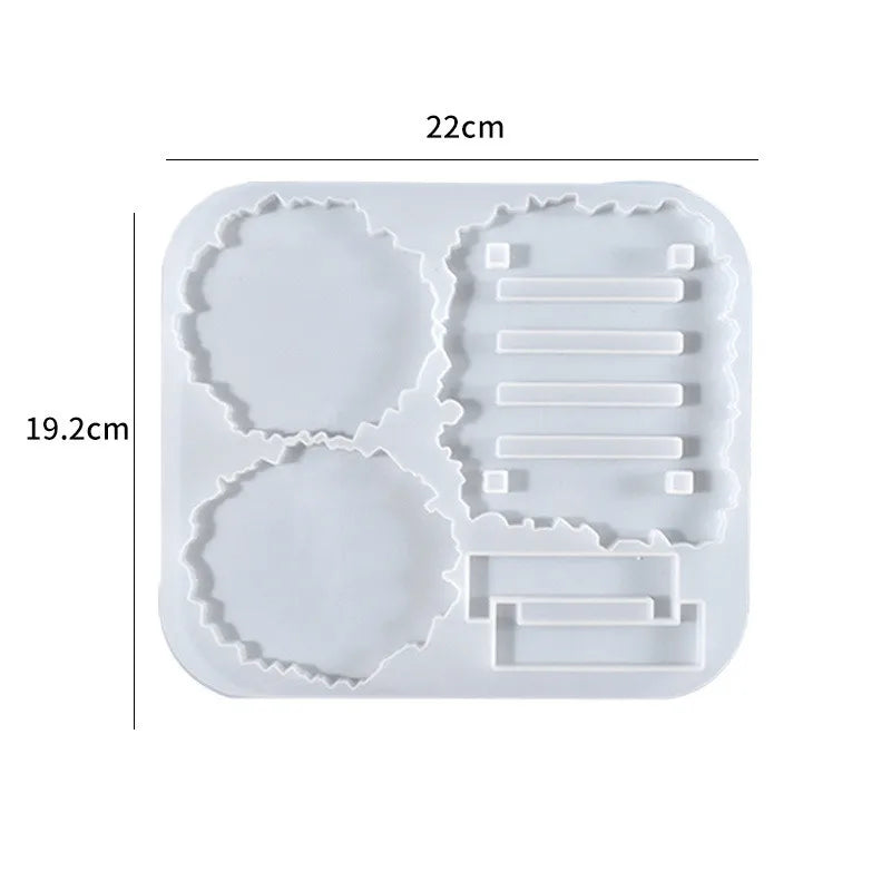 Silicone Crystal Epoxy Resin Mold Wave Coaster Mat Casting Mould Crafts