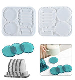 Silicone Crystal Epoxy Resin Mold Wave Coaster Mat Casting Mould Crafts