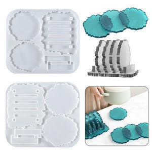 Silicone Crystal Epoxy Resin Mold Wave Coaster Mat Casting Mould Crafts