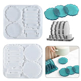 Silicone Crystal Epoxy Resin Mold Wave Coaster Mat Casting Mould Crafts