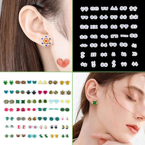 Silicone Epoxy Star Earrings Mold Mini Ear Stud Mold B85D