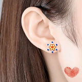 Silicone Epoxy Star Earrings Mold Mini Ear Stud Mold B85D