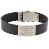 Silicone Kids ID Bracelet Child Engraved Identification Baby SOS Wrist Band