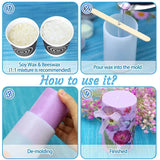Silicone Cylinder Candle Molds 3D Bubble Cube Candle Casting Mould