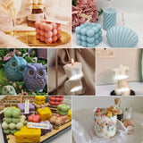 Silicone Cylinder Candle Molds 3D Bubble Cube Candle Casting Mould