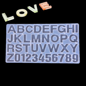 Silicone DIY Letters Moulds Mold Epoxy Resin Jewelry Pendant Making Tool