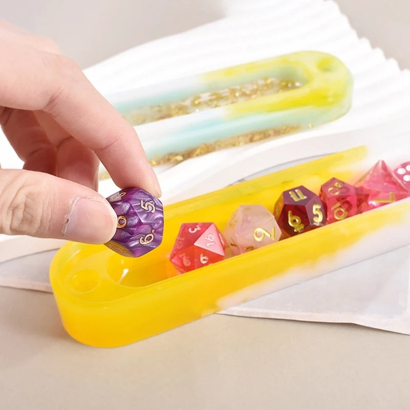 Silicone Dices Box Mold for DIY Epoxy Casting - Rectangle Shape