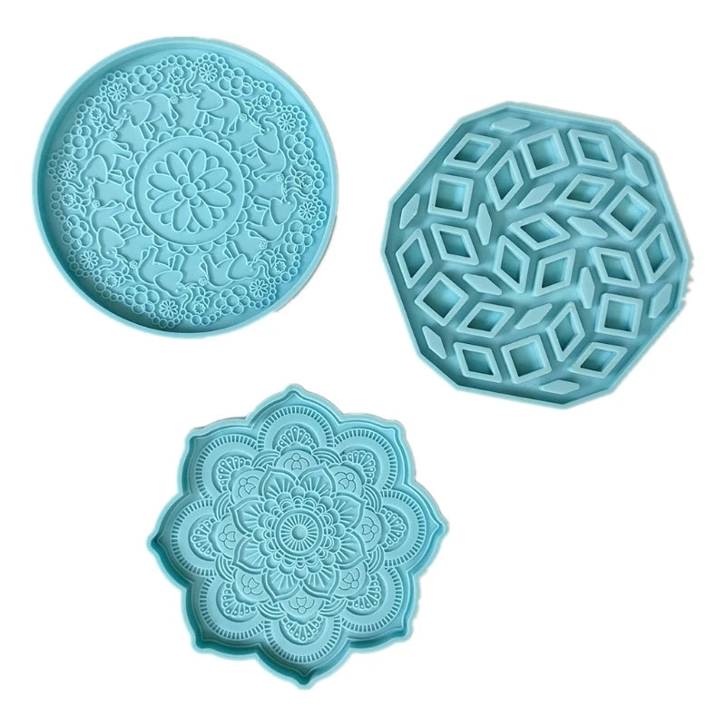 Silicone DIY Homemade Mold Coaster Crystal Dripping