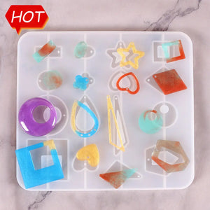 Silicone Earring Mold Resin Jewelry Making Craft DIY Pendant Charm