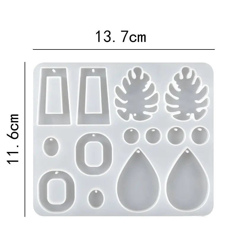Silicone Earring Mold Jewelry Making Tools DIY Charms Pendant Earring