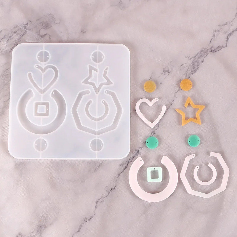 Silicone Earring Mold Resin Jewelry Making Craft DIY Pendant Charm