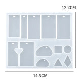 Silicone Earring Molds Keychain Pendant Jewelry Mould with Jump Rings
