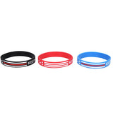 Colorful Patriotic Silicone Wristband Elastic Bracelet