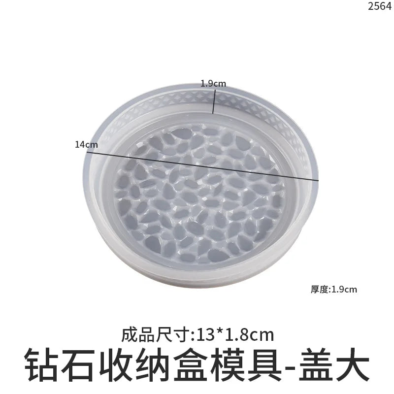 Diamond Storage Box Mold Oversized Silicone Epoxy Resin Mold
