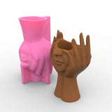 Silicone Succulent Planter Pot Mold DIY Gypsum Clay Mold