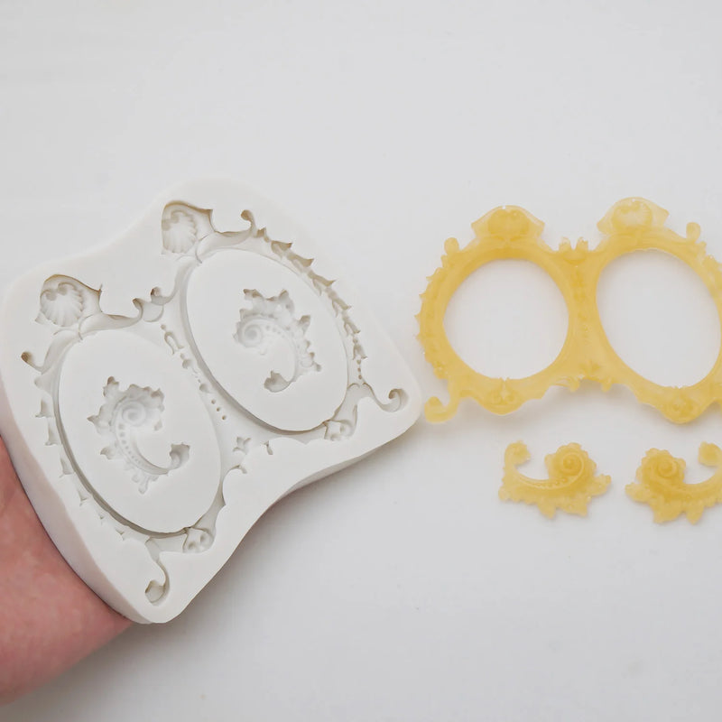 Silicone Flexible Mold Resin Fondant Soap Oval Frame