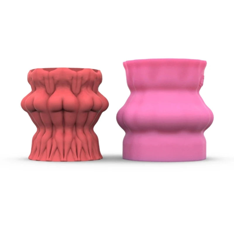 Silicone Flower Pot Mold Pen Holder for DIY Crafts Concrete Clay Casting