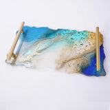 Silicone Geode Agate Tray Mold with Handles for DIY Resin Casting