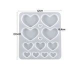 Silicone Geometric Heart Round Star Mould Epoxy Resin Jewelry Making