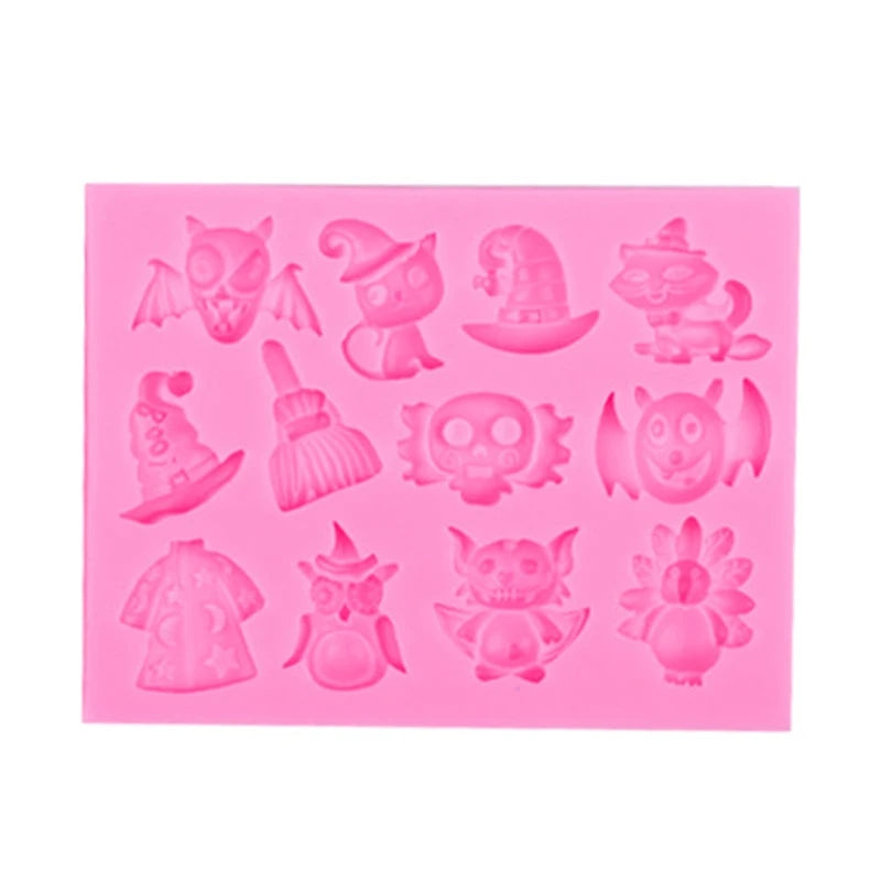 Silicone Halloween Candy Molds for Cake Fondants DIY Baking