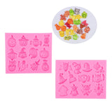 Silicone Halloween Candy Molds for Cake Fondants DIY Baking