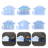 Silicone Holographic Pendant Mold Rainbow Light Effect Castle Keychain Pendant