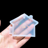 Silicone Holographic Pendant Mold Rainbow Light Effect Castle Keychain Pendant