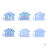 Silicone Holographic Pendant Mold Rainbow Light Effect Castle Keychain Pendant