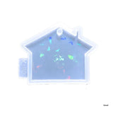 Silicone Holographic Pendant Mold Rainbow Light Effect Castle Keychain Pendant