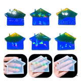 Silicone Holographic Pendant Mold Rainbow Light Effect Castle Keychain Pendant