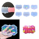 Silicone Holographic Pendant Mold Rainbow Light Effect Keychain Resin