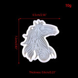 Silicone Horse Head Keychain Mold Keyring Pendant Mold 13MD