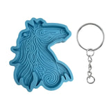 Silicone Horse Head Keychain Mold Keyring Pendant Mold 13MD