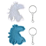 Silicone Horse Head Keychain Mold Keyring Pendant Mold 13MD