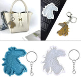 Silicone Horse Head Keychain Mold Keyring Pendant Mold 13MD