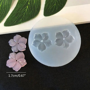 Silicone Flower Petal Earring Pendant Resin Mold Necklace Crafts Jewelry Finding