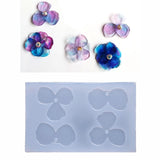 Silicone Flower Petal Earring Pendant Resin Mold Necklace Crafts Jewelry Finding