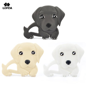 Silicone Labrador Charm Pendant Necklace Teething Mom Pacifier Clip