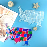 Silicone Jewelry Tray Epoxy Resin Casting Mold US Map Mat