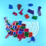 Silicone Jewelry Tray Epoxy Resin Casting Mold US Map Mat