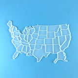 Silicone Jewelry Tray Epoxy Resin Casting Mold US Map Mat