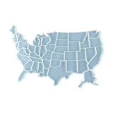 Silicone Jewelry Tray Epoxy Resin Casting Mold US Map Mat