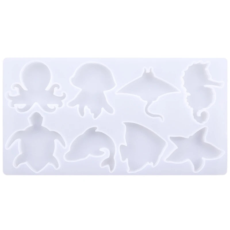 Silicone Keychain Mould Marine Animals DIY Clay Mold