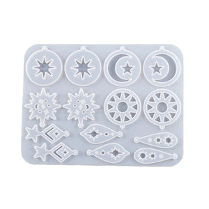 Silicone Keychain Resin Mold Star Epoxy Casting Molds for Pendant Jewelry Making
