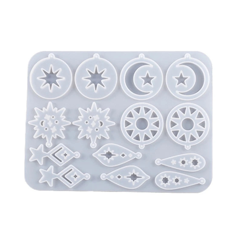 Silicone Keychain Resin Mold Star Epoxy Casting Molds for Pendant Jewelry Making